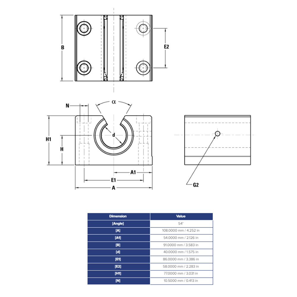 SSEPBOM40DD THOMSON BALL BUSHING<BR>SSE SERIES 40MM OPEN PILLOW BLOCK BEARING SELF ALIGNING 3079.88 LBF